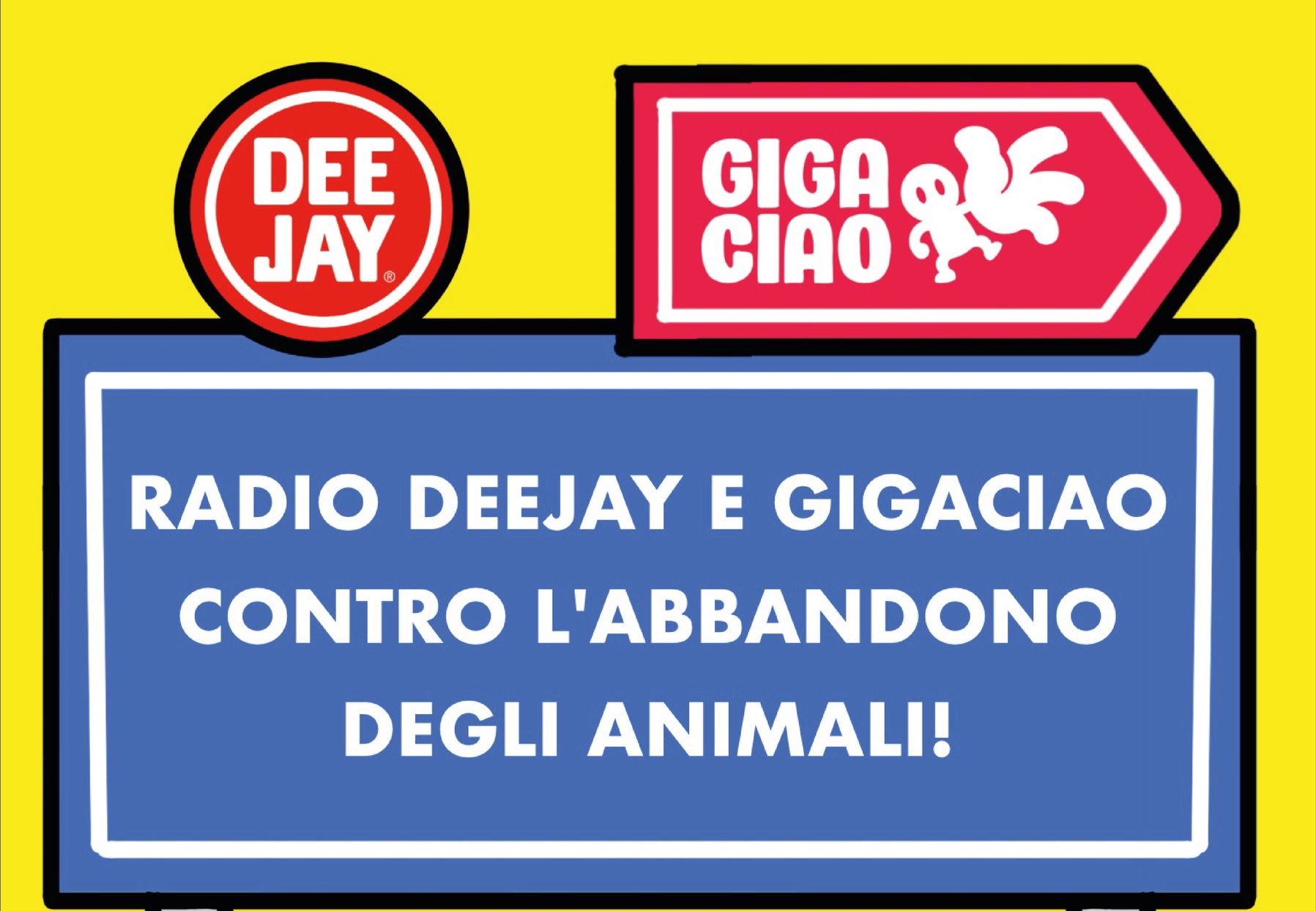 Gigaciao e Radio Deejay contro l’abbandono degli animali